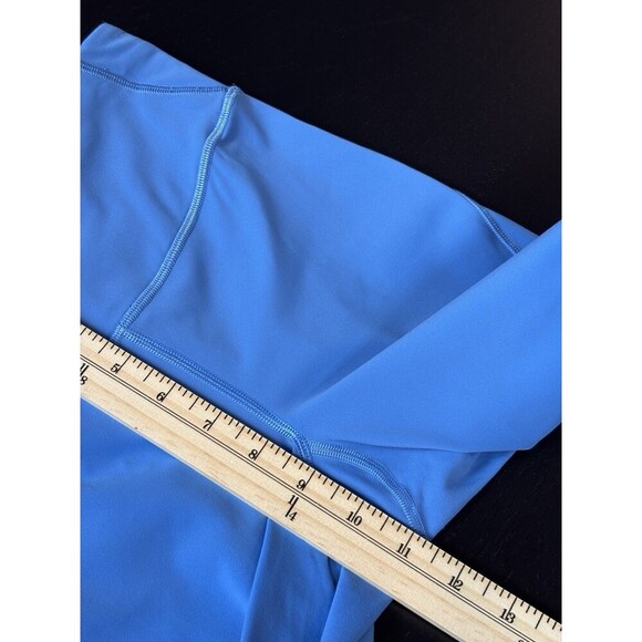 Lululemon Leggings Bright Blue 4 Skinny Pocket Drawstring Stretch Raw Hem - Picture 6 of 11